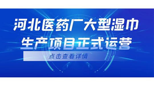 河北医药厂大型湿巾生产项目正式运营