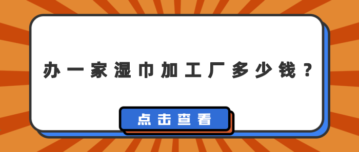 办一家湿巾加工厂多少钱？