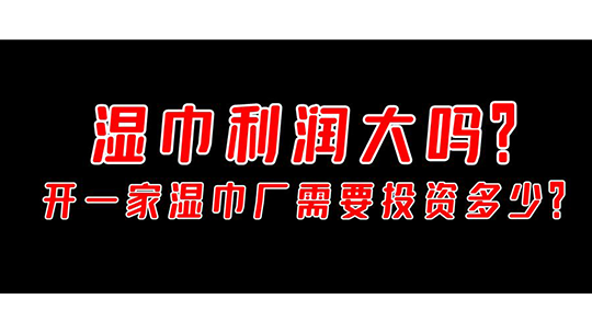 湿巾利润大吗，开一家湿巾厂需要投资多少？