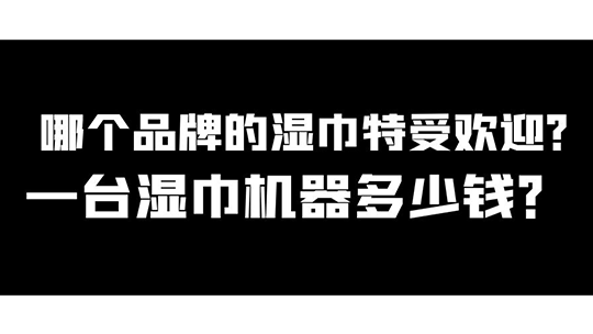 哪个品牌的湿巾特受欢迎，一台湿巾机器多少钱？