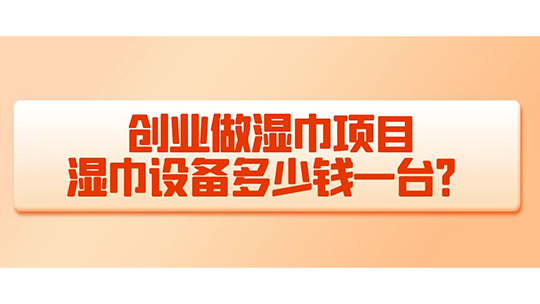 创业做湿巾项目，湿巾设备多少钱一台？