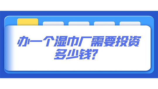办一个湿巾厂需要投资多少钱？