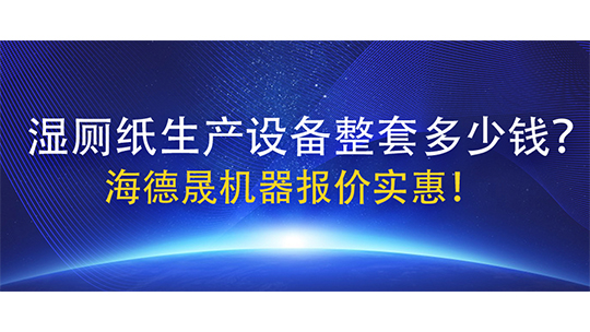 湿厕纸生产设备整套多少钱？海德晟机器报价实惠！