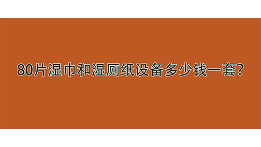 80片湿巾和湿厕纸设备多少钱一套？