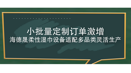  小批量定制订单激增，海德晟柔性湿巾设备适配多品类灵活生产